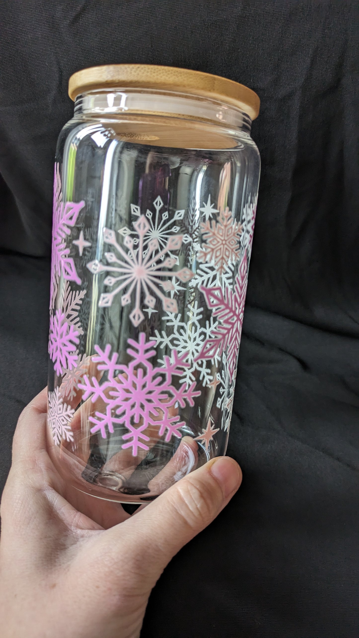Pink snowflakes