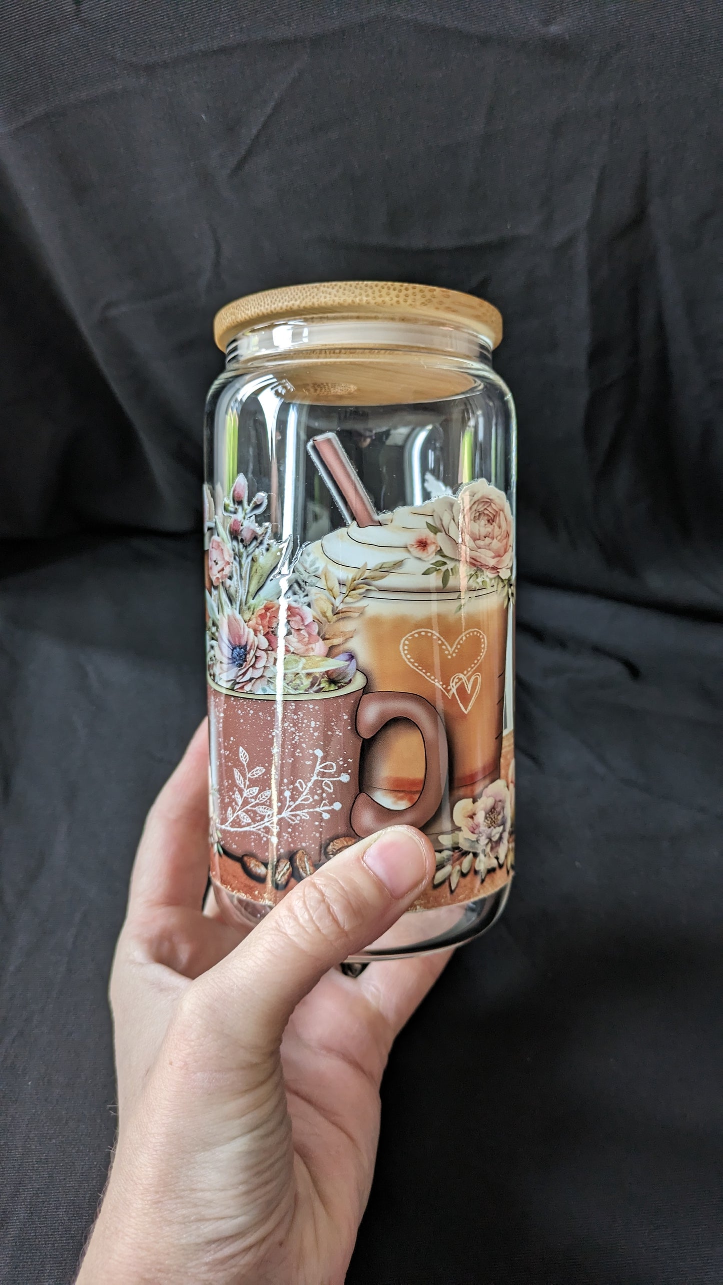 Coffee time glass can