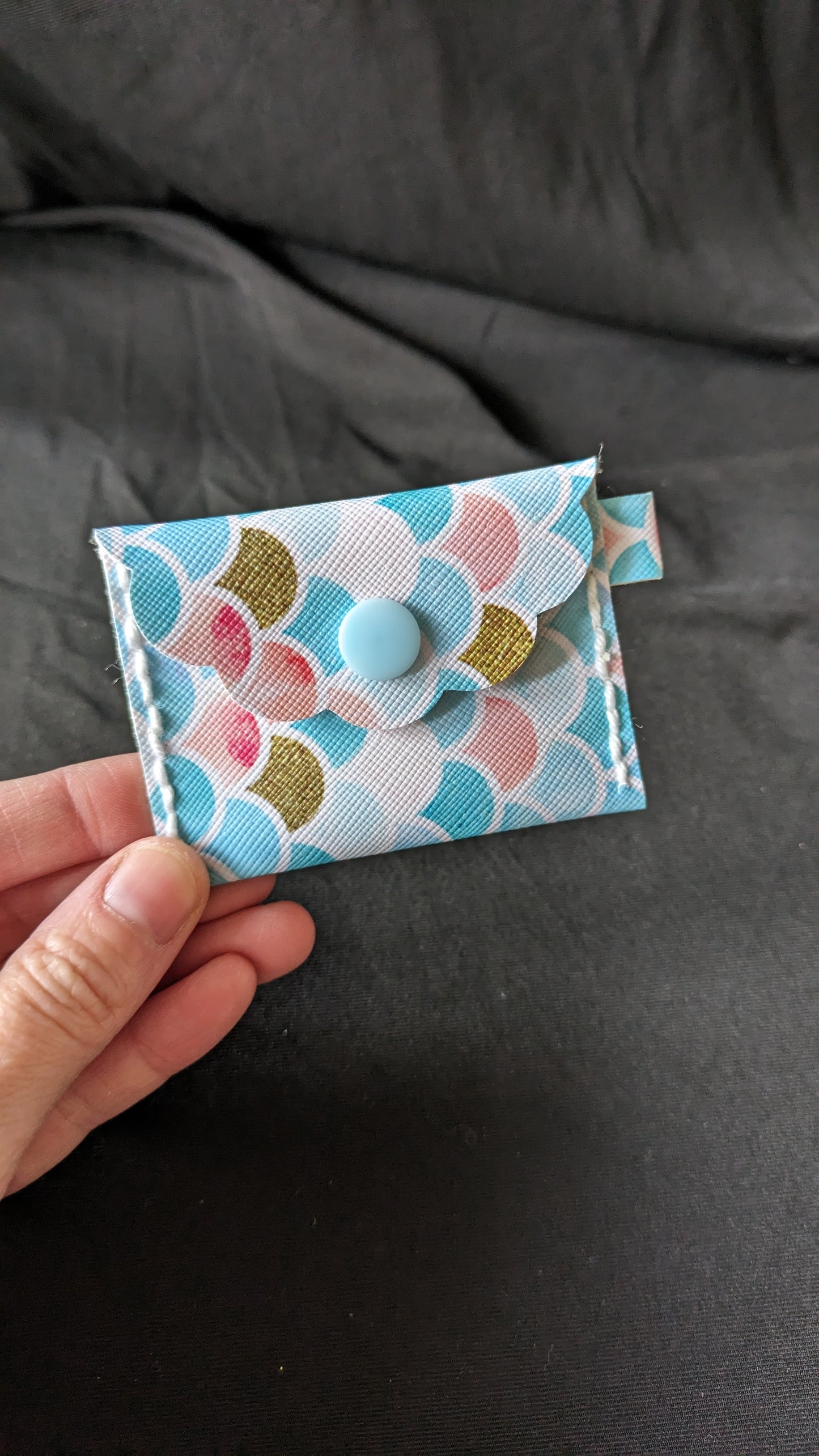 mini blue coin purse