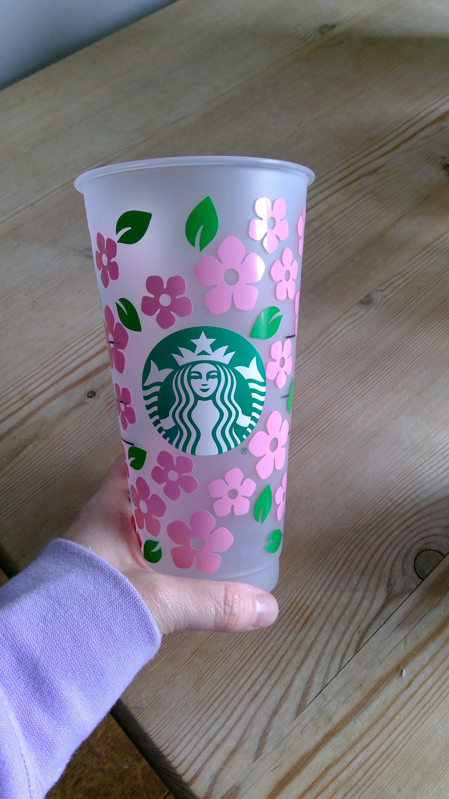 Starbucks flower cold cup