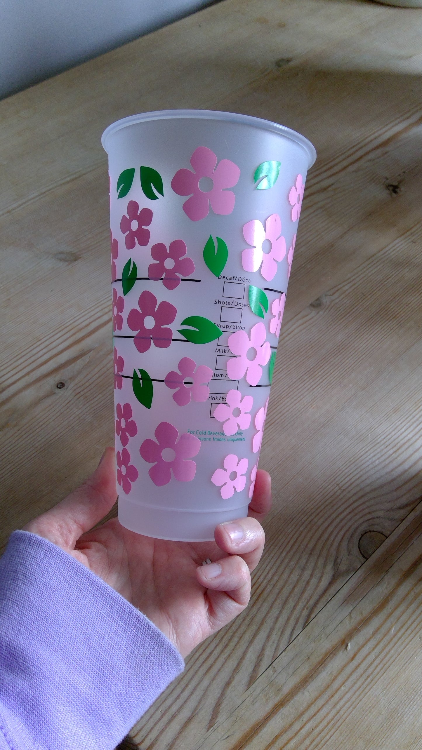 Starbucks flower cold cup