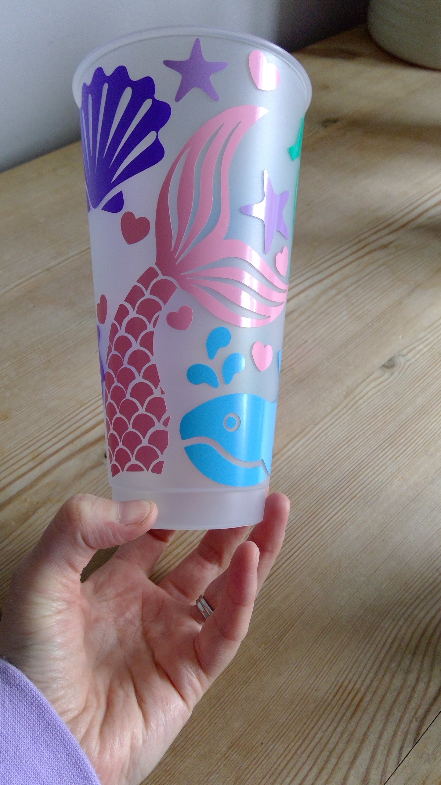 Mermaid tail cold cup